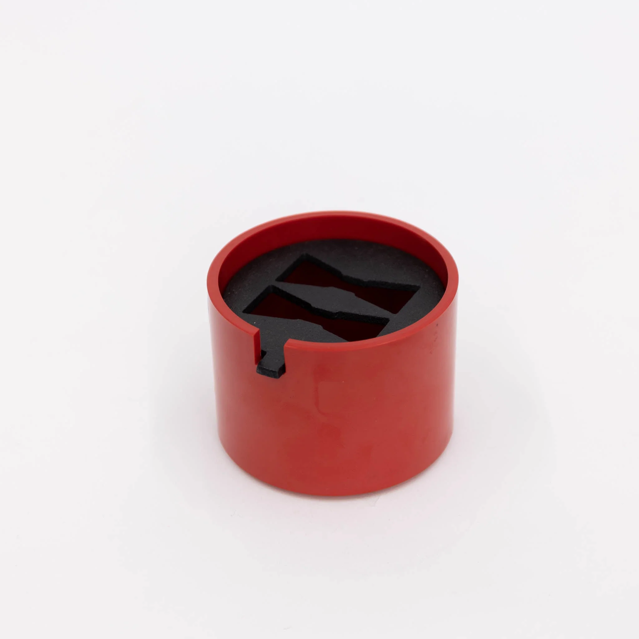 111 60's, Plastic Ashtray with cast iron lid - Red