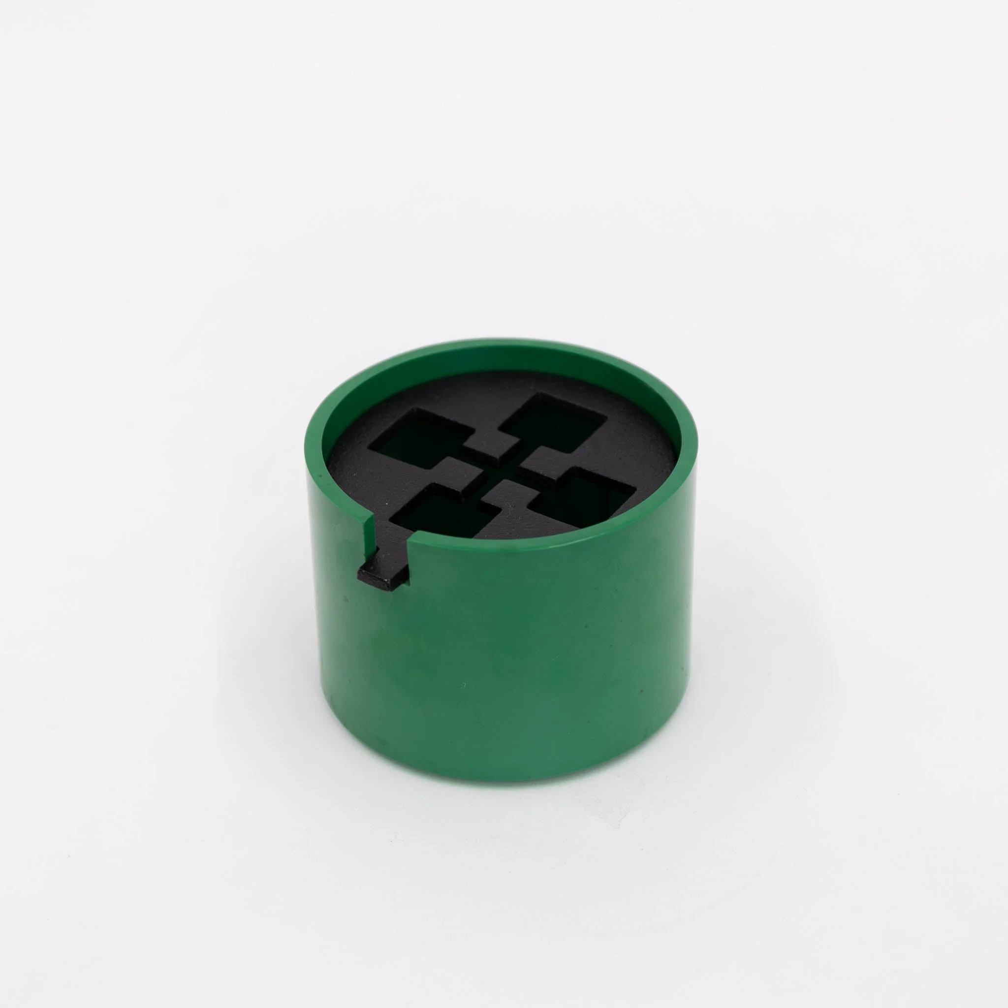 112 60's, Plastic Ashtray with cast iron lid - Green