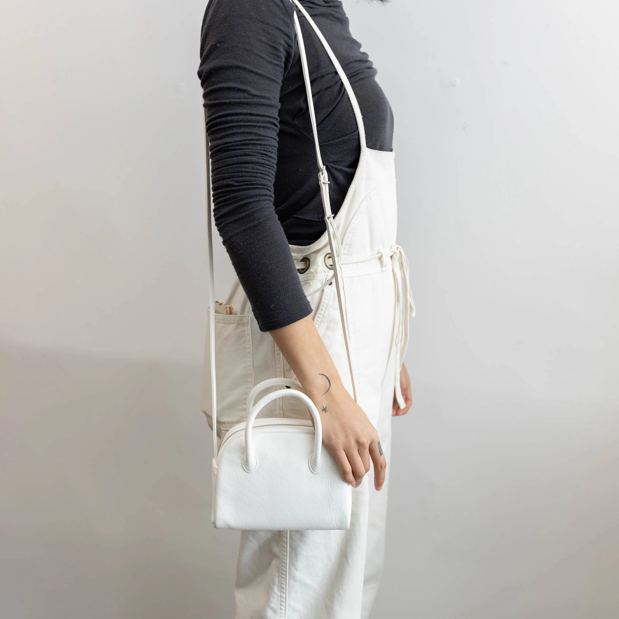 Aeta Deer Leather Boston Mini Shoulder Bag DA39 - Image 4