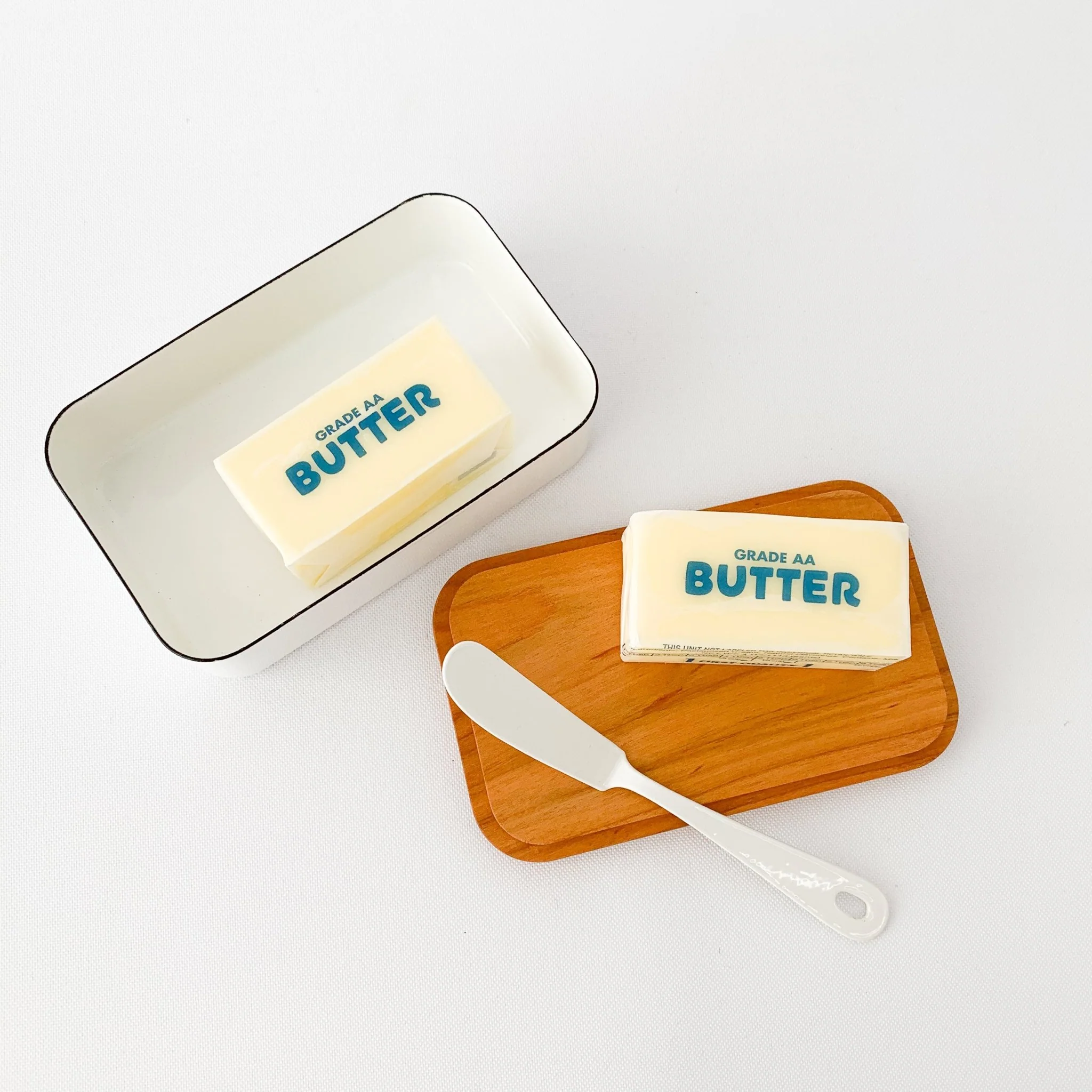 Noda Horo Enamel Butter Case with Wood Lid - Image 3