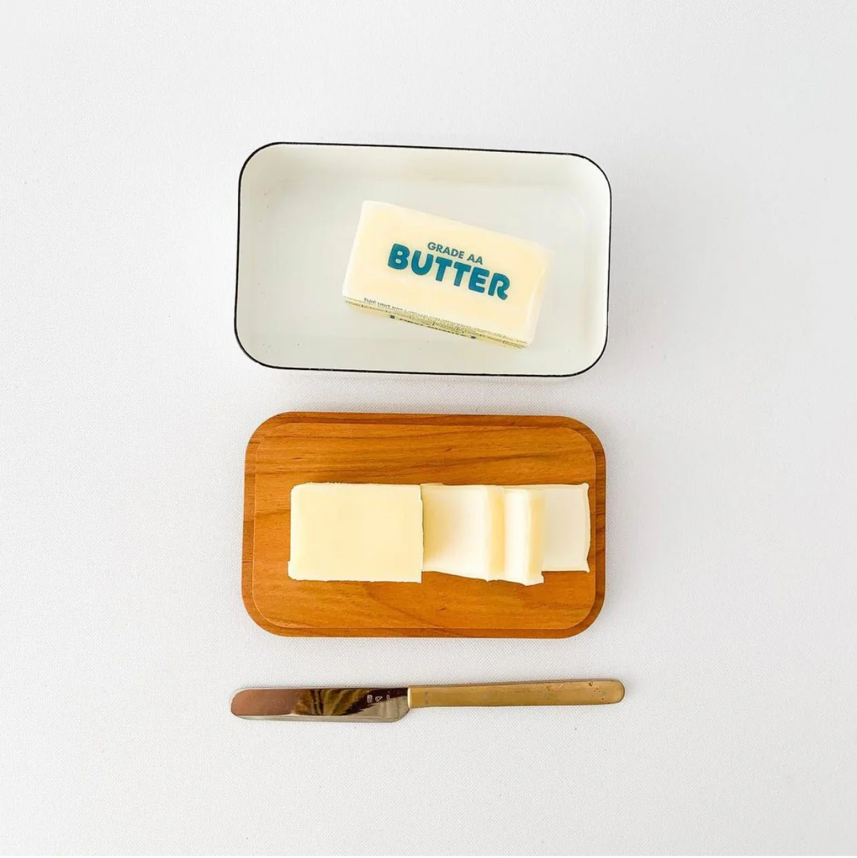 Noda Horo Enamel Butter Case with Wood Lid - Image 4