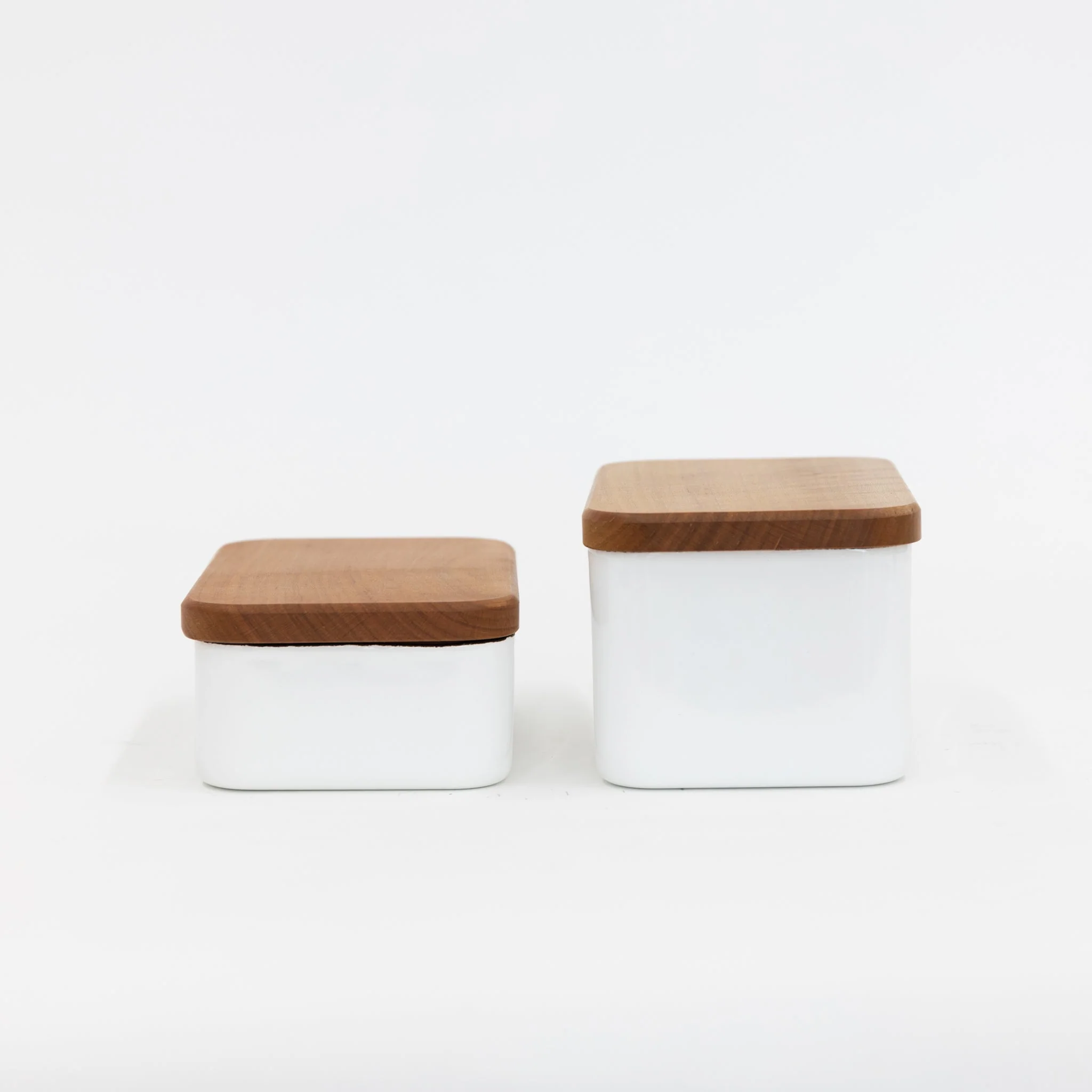 Noda Horo Enamel Butter Case with Wood Lid - Image 6