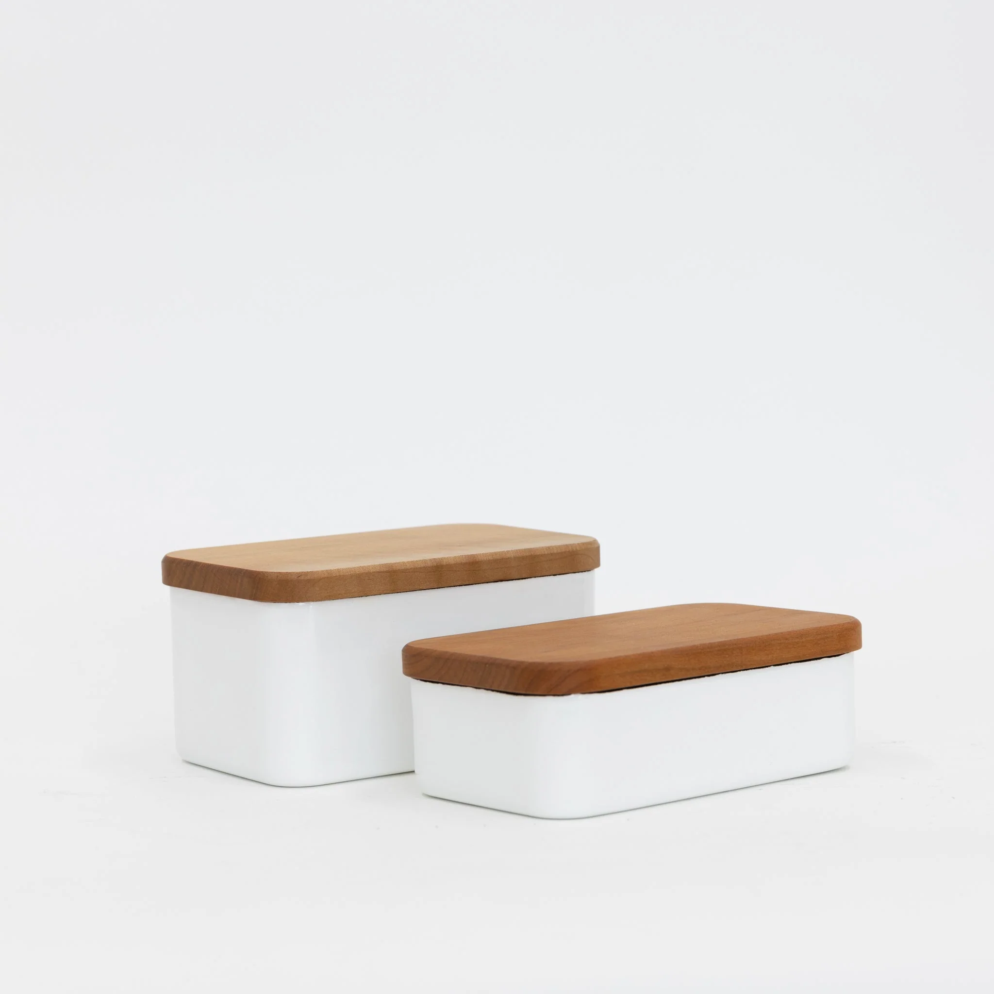 Noda Horo Enamel Butter Case with Wood Lid - Image 7