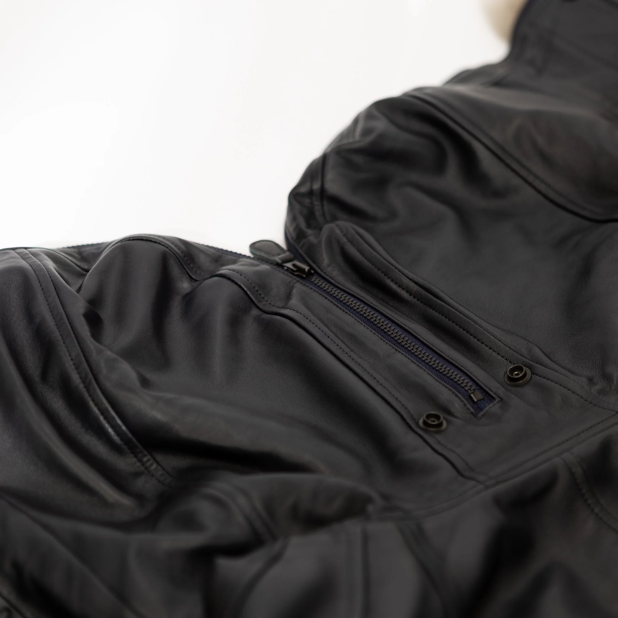 Comoli Sheep Skin N2A Jacket Navy - Image 7