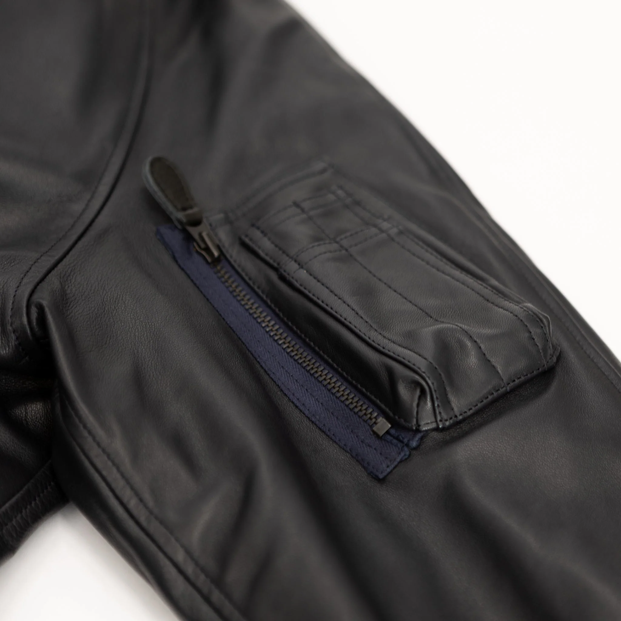 Comoli Sheep Skin N2A Jacket Navy - Image 8