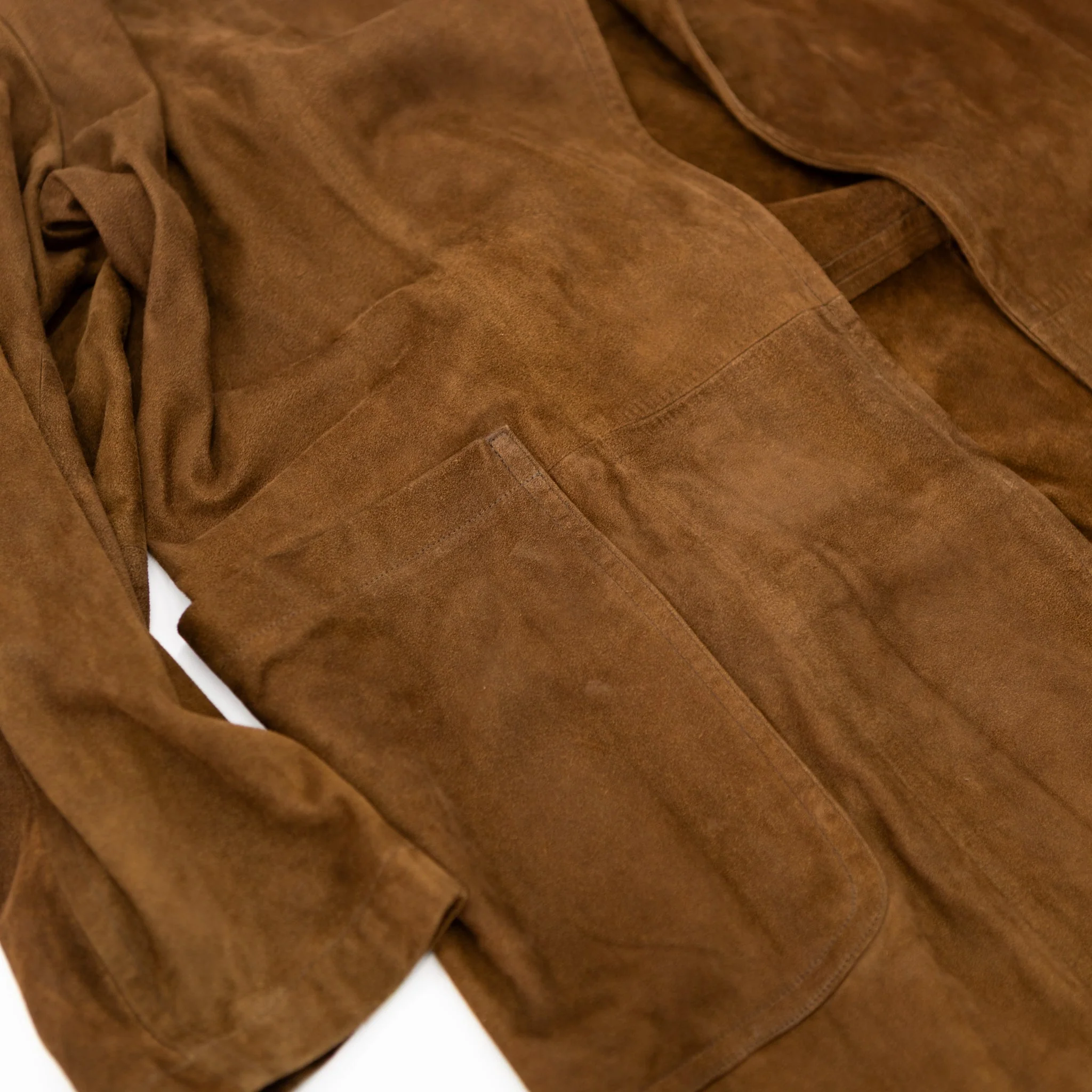Comoli Brown Suede Robe Coat - Image 4