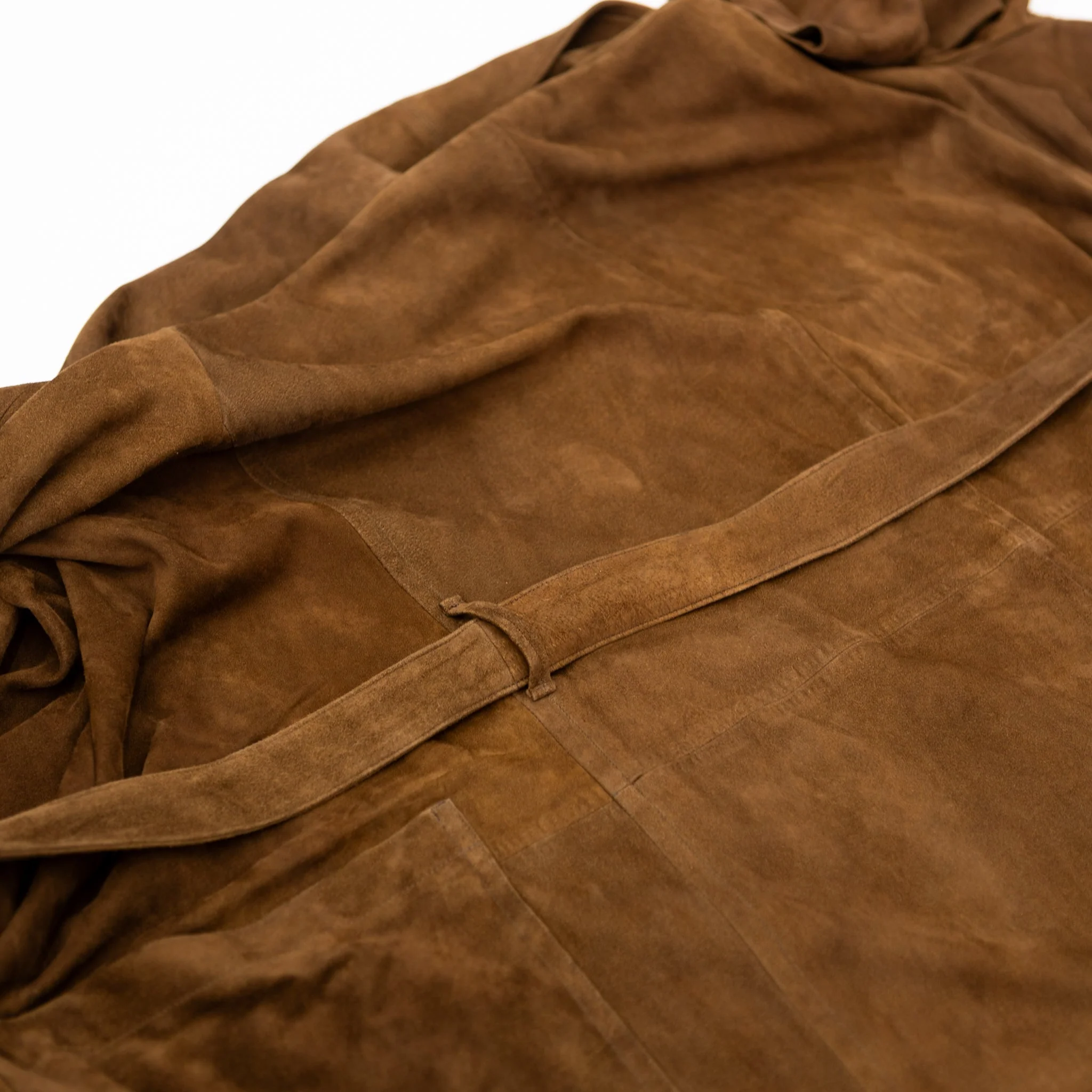 Comoli Brown Suede Robe Coat - Image 5