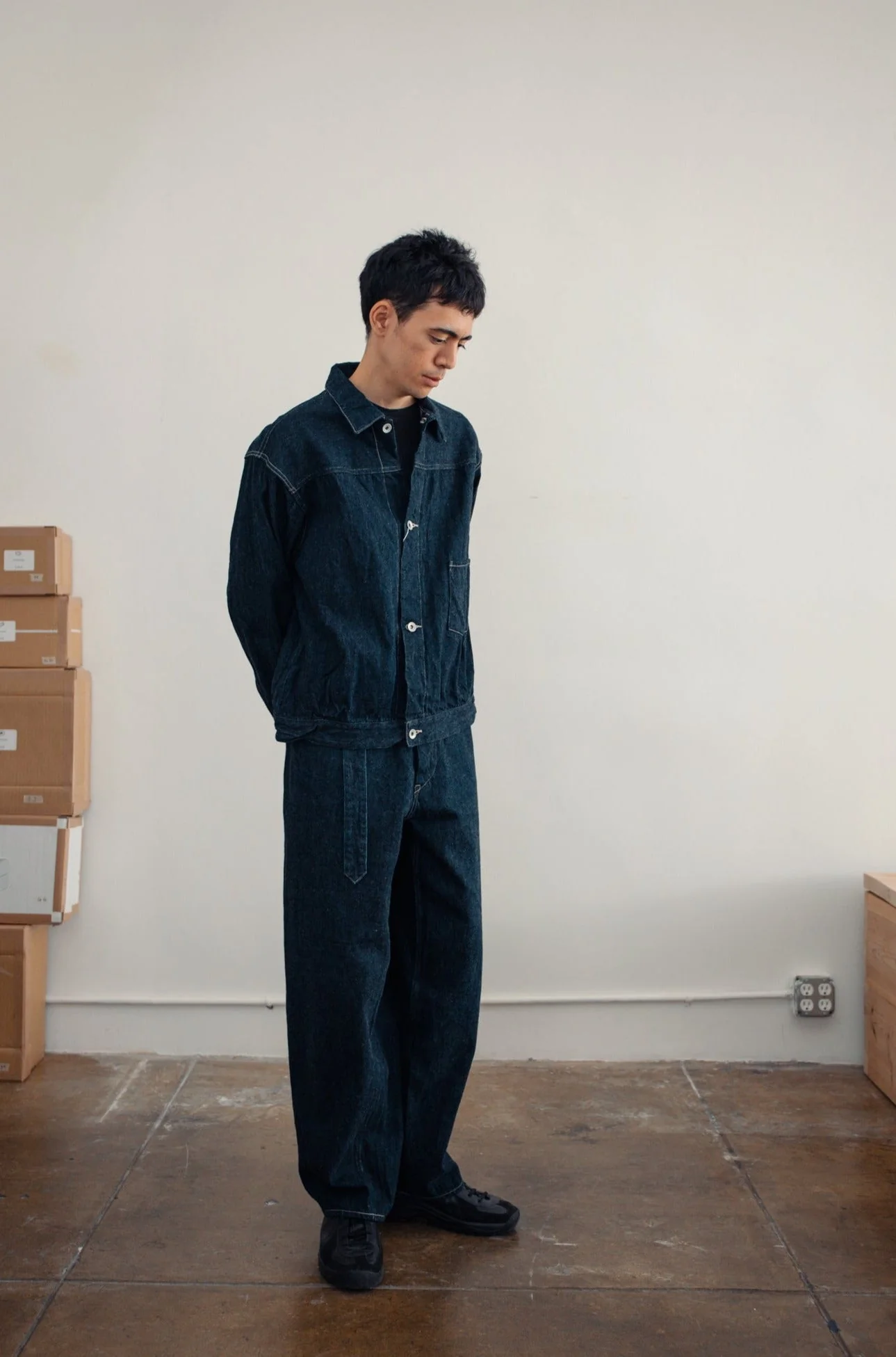 Comoli Denim Belted Pants - Image 3