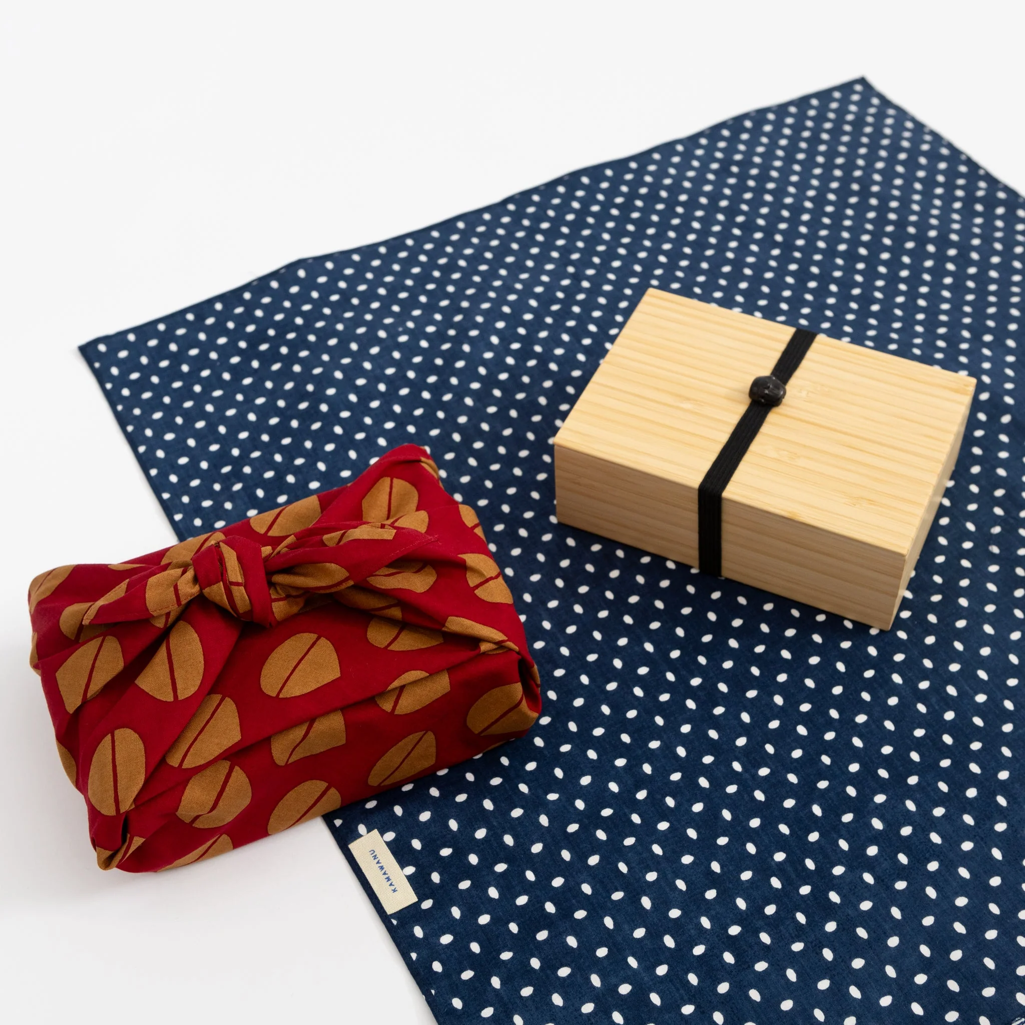 Furoshiki - White Rice on Navy - Image 3