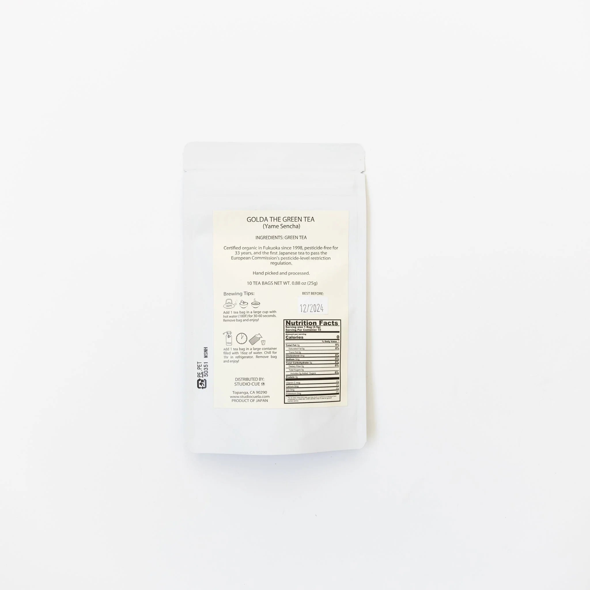 Golda Organic Green Tea 10 Bags - Image 3