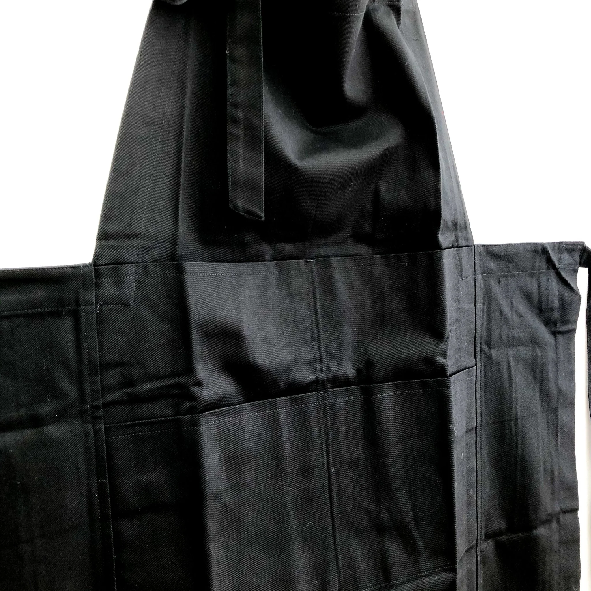 Hakui Bibbed Apron - Black (6803-9) - Image 3