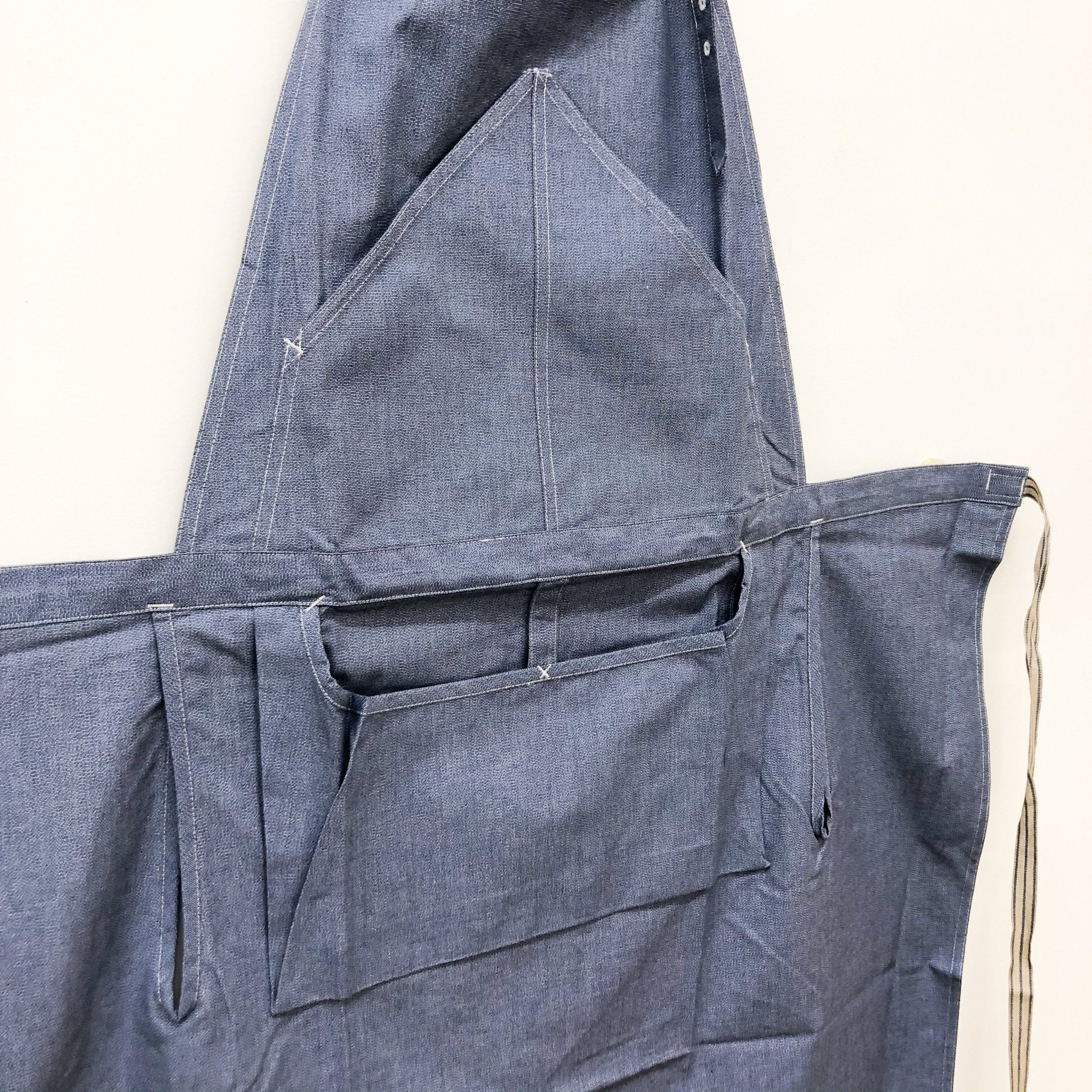 Hakui Bibbed Apron - Light Blue (6909-1) - Image 2