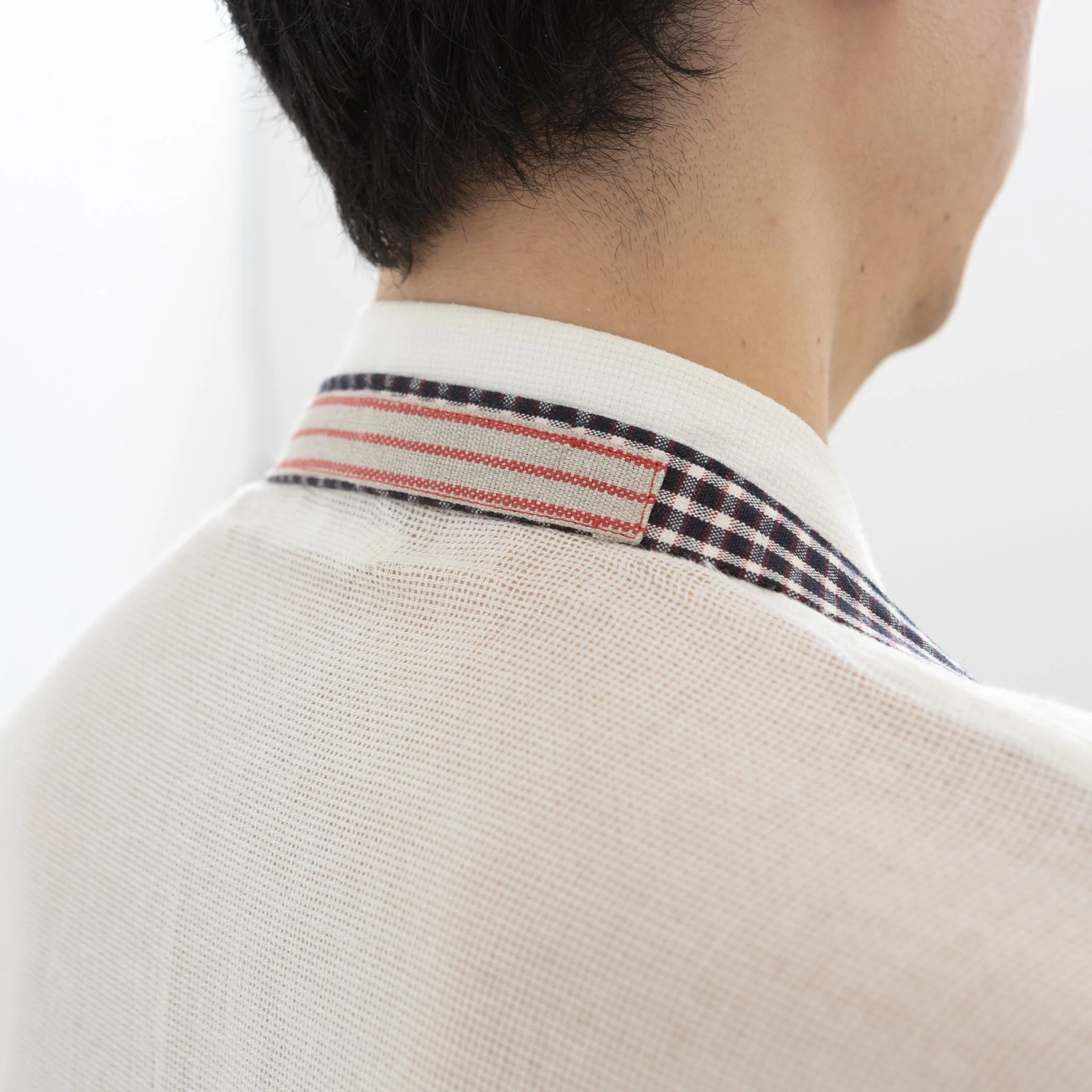 Hakui Bib Apron - Gingham Check - Image 10