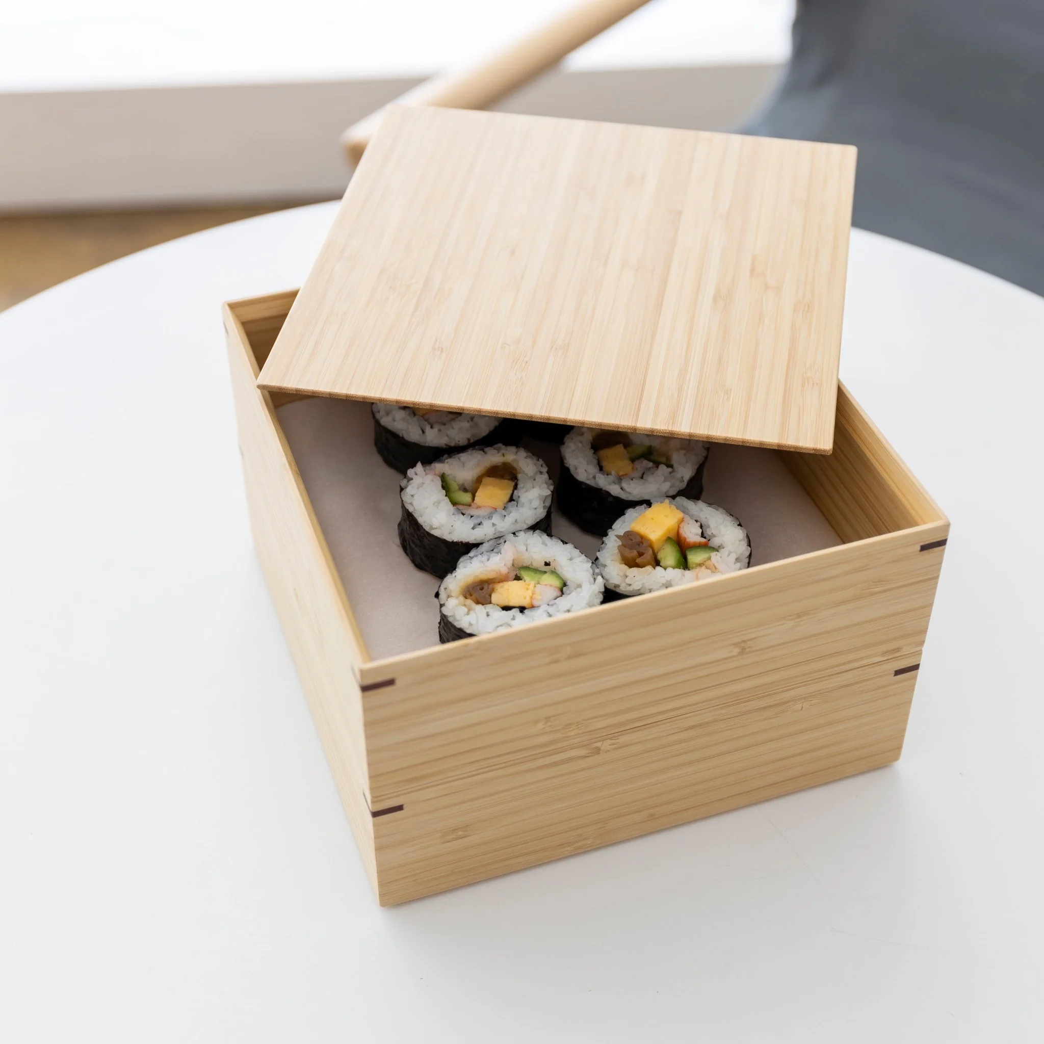 Kosuga Bamboo Tiered Square Lunch Box - Image 3
