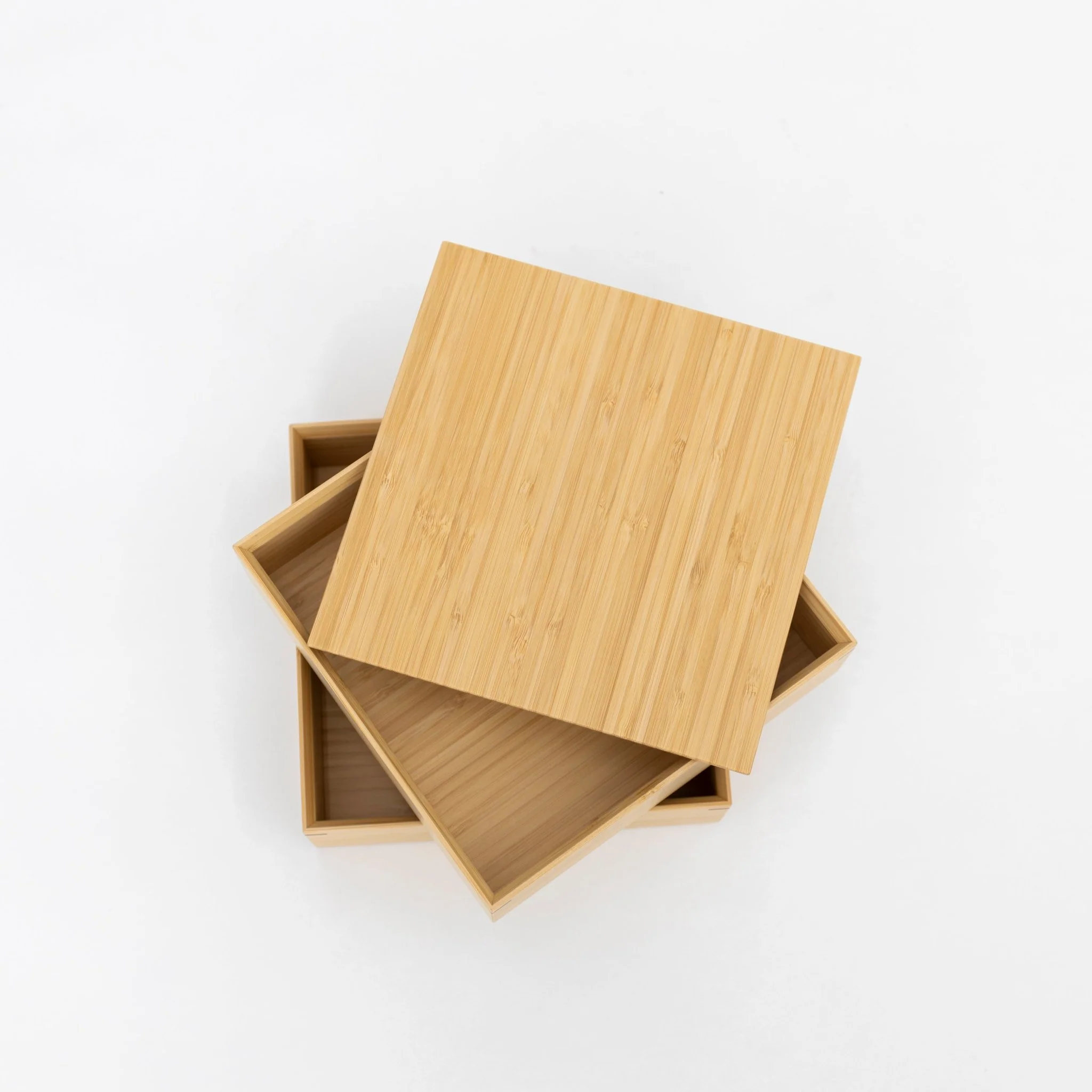 Kosuga Bamboo Tiered Square Lunch Box - Image 5