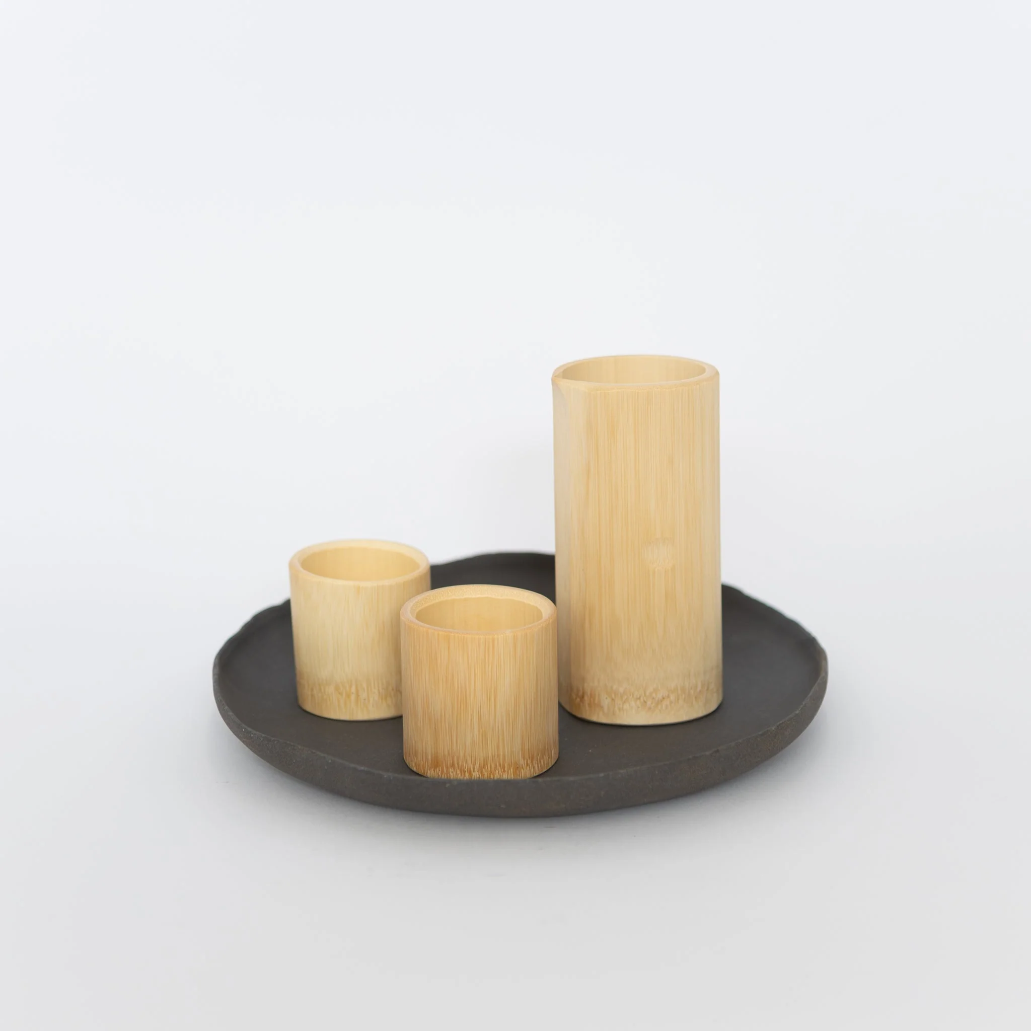 Kosuga Bamboo Sake Pitcher and Cup Set - Image 3