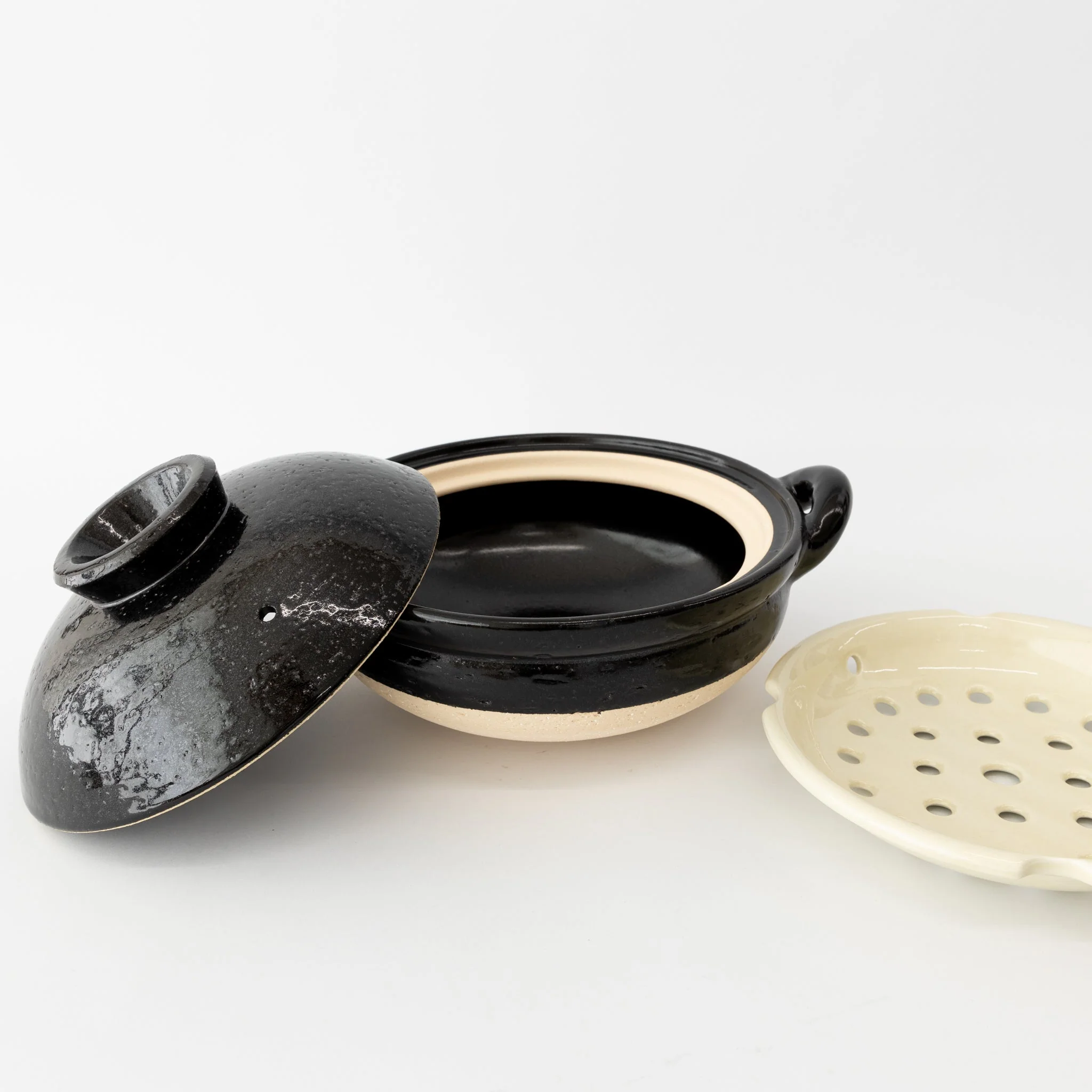 Medium Black Steamer Donabe [AZW-22] - Image 3