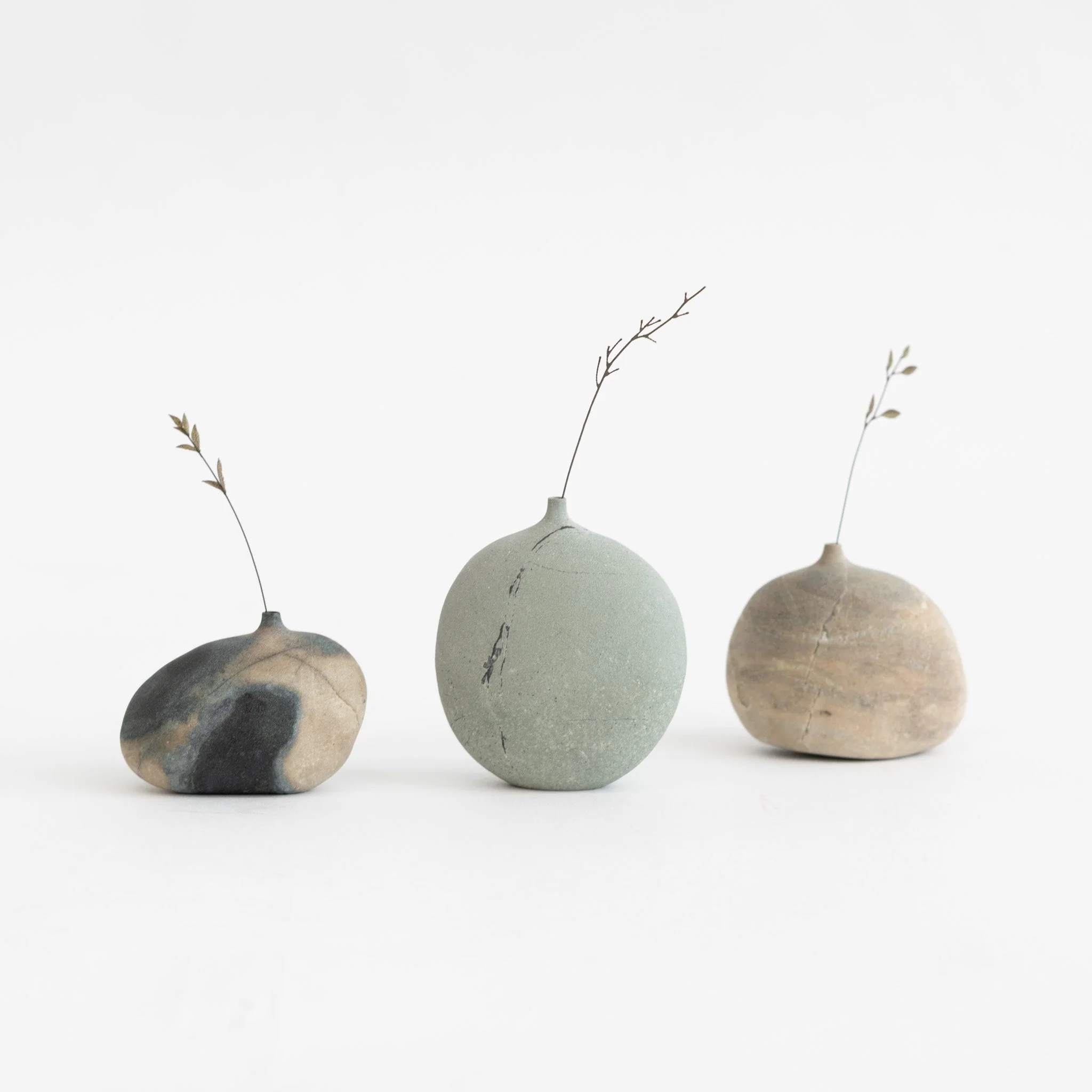Sea Stone Vases by Mitsuru Koga