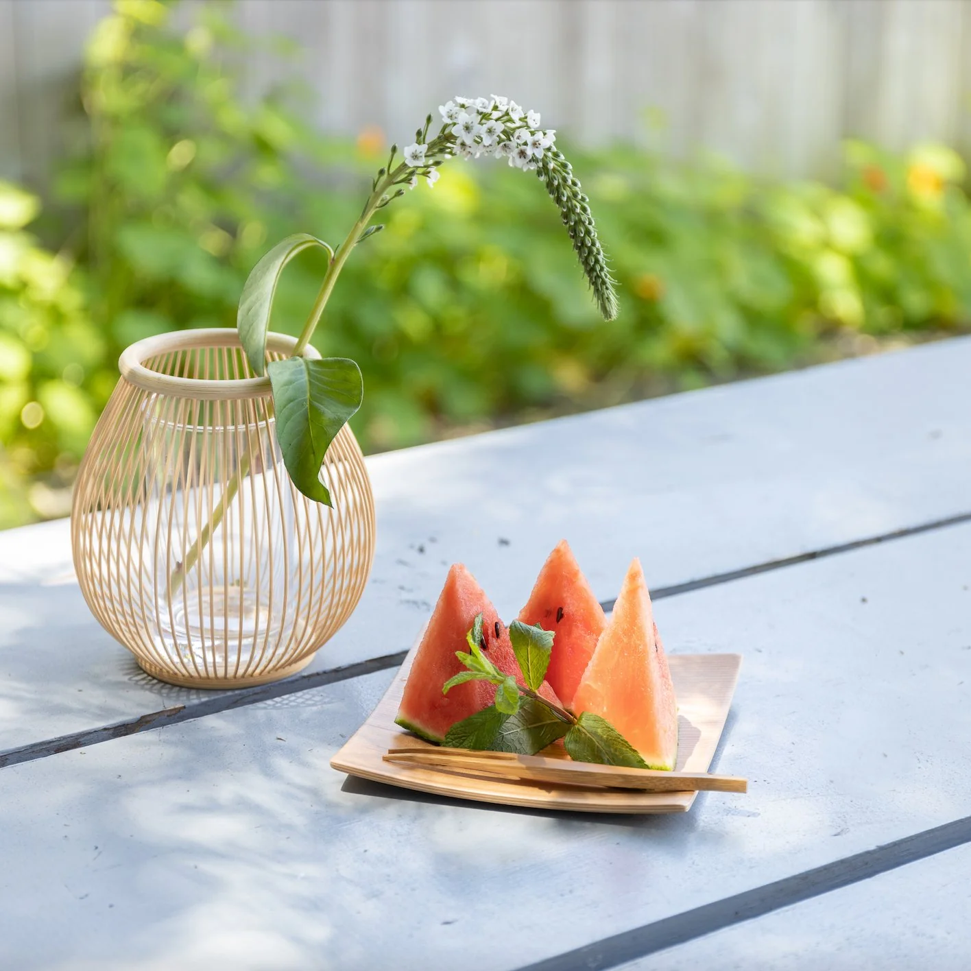 Orange Pine Natural Plywood Square Dish - Image 2