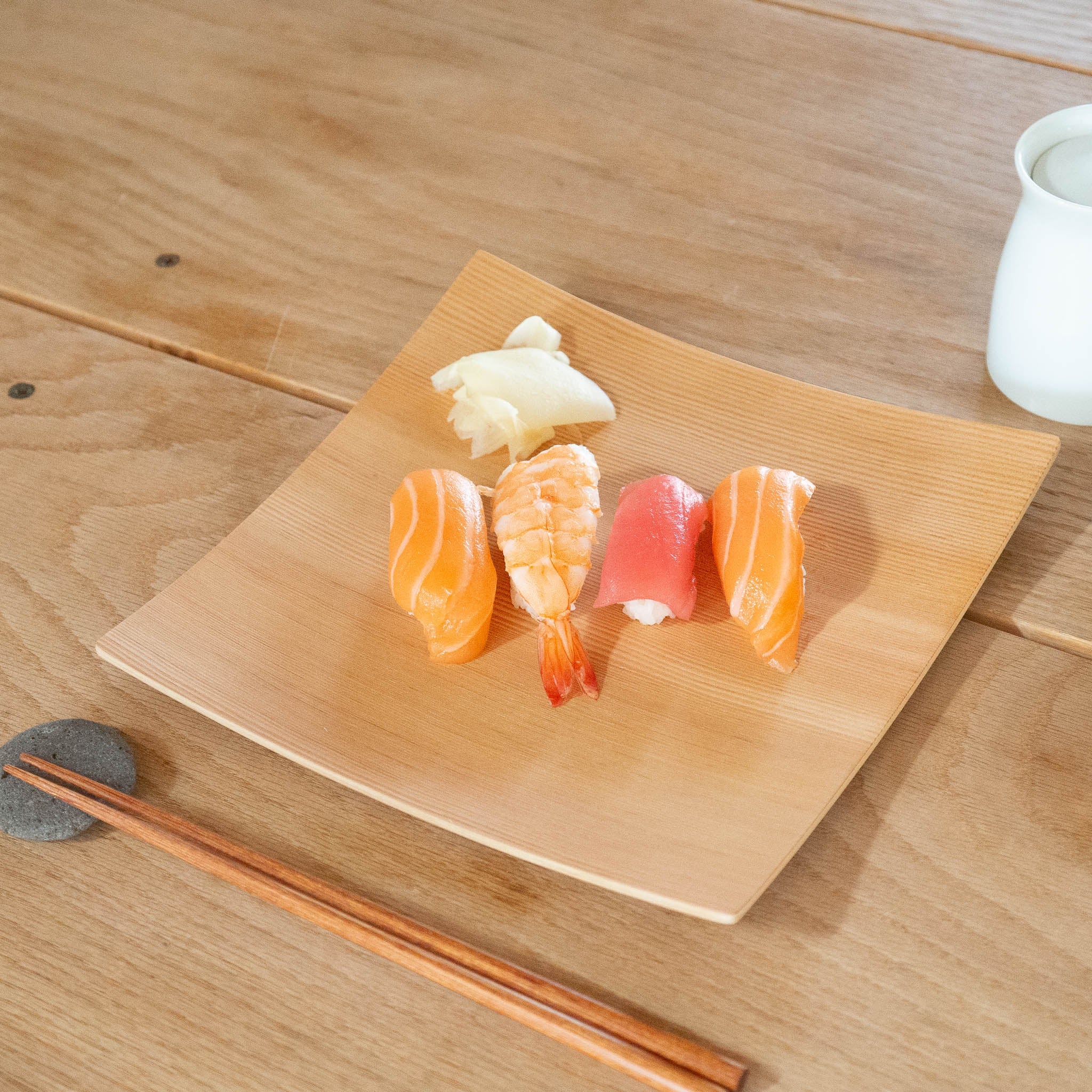 Orange Pine Natural Plywood Square Dish - Image 4