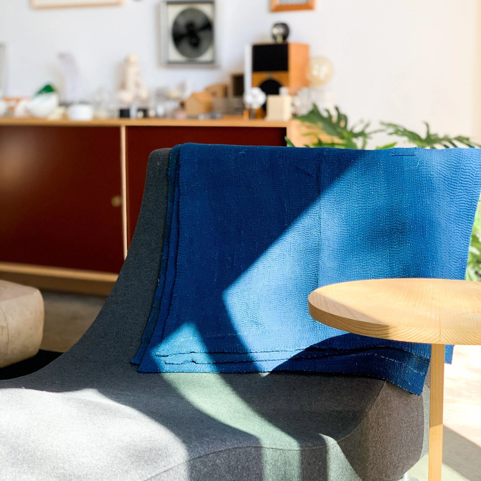 Indigo Over Dye Blankets: Indigo