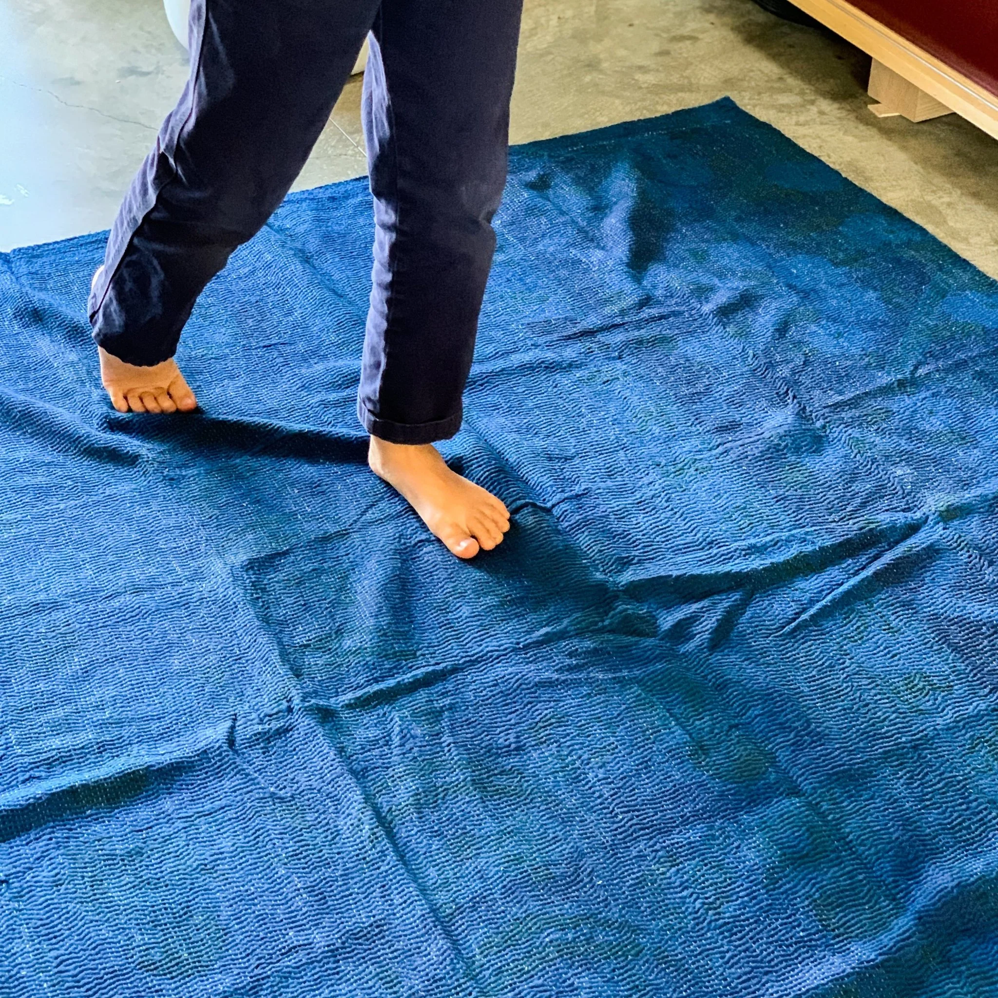 Indigo Over Dye Blankets: Indigo - Image 2