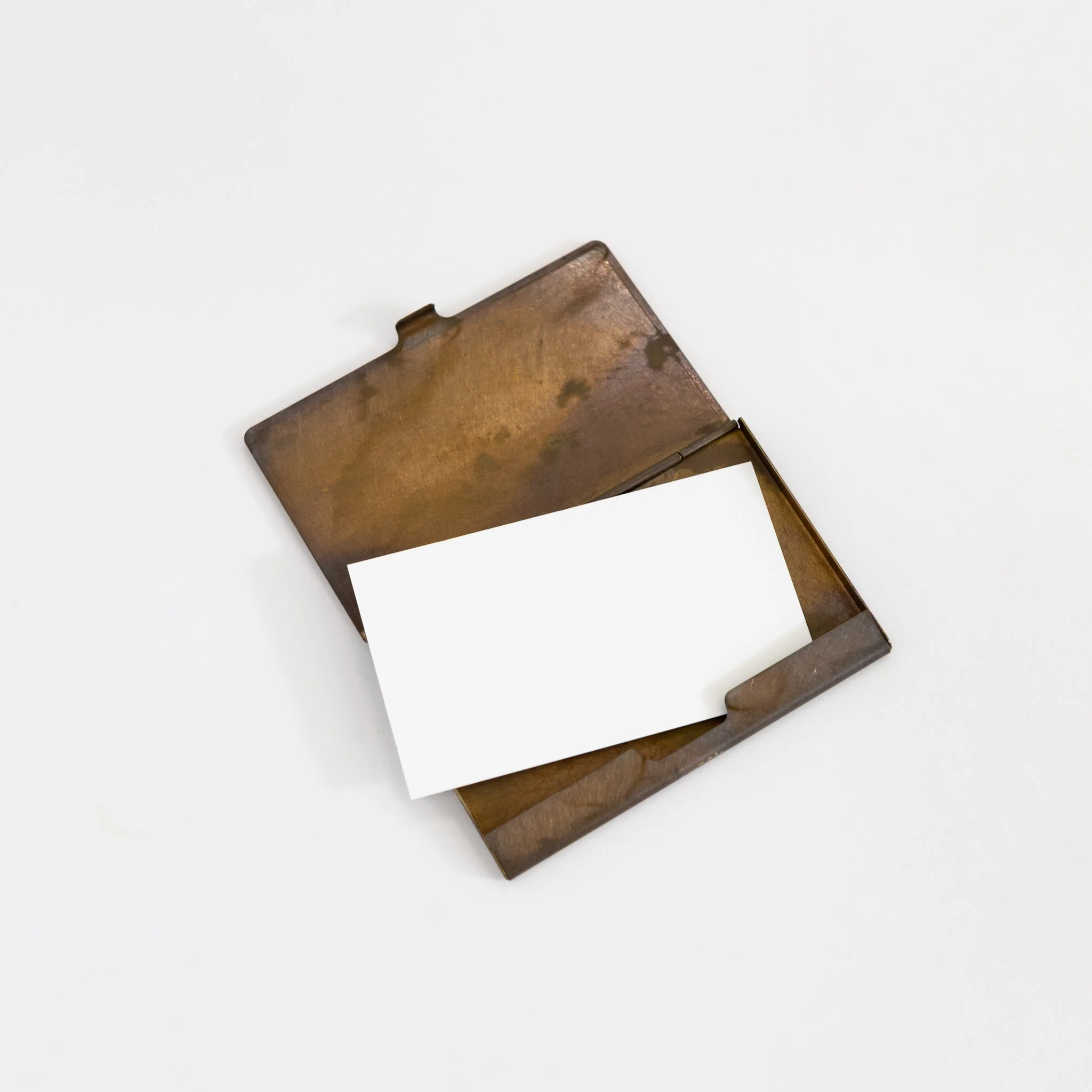 Picus Brass & Light Wood Card Case - Image 3