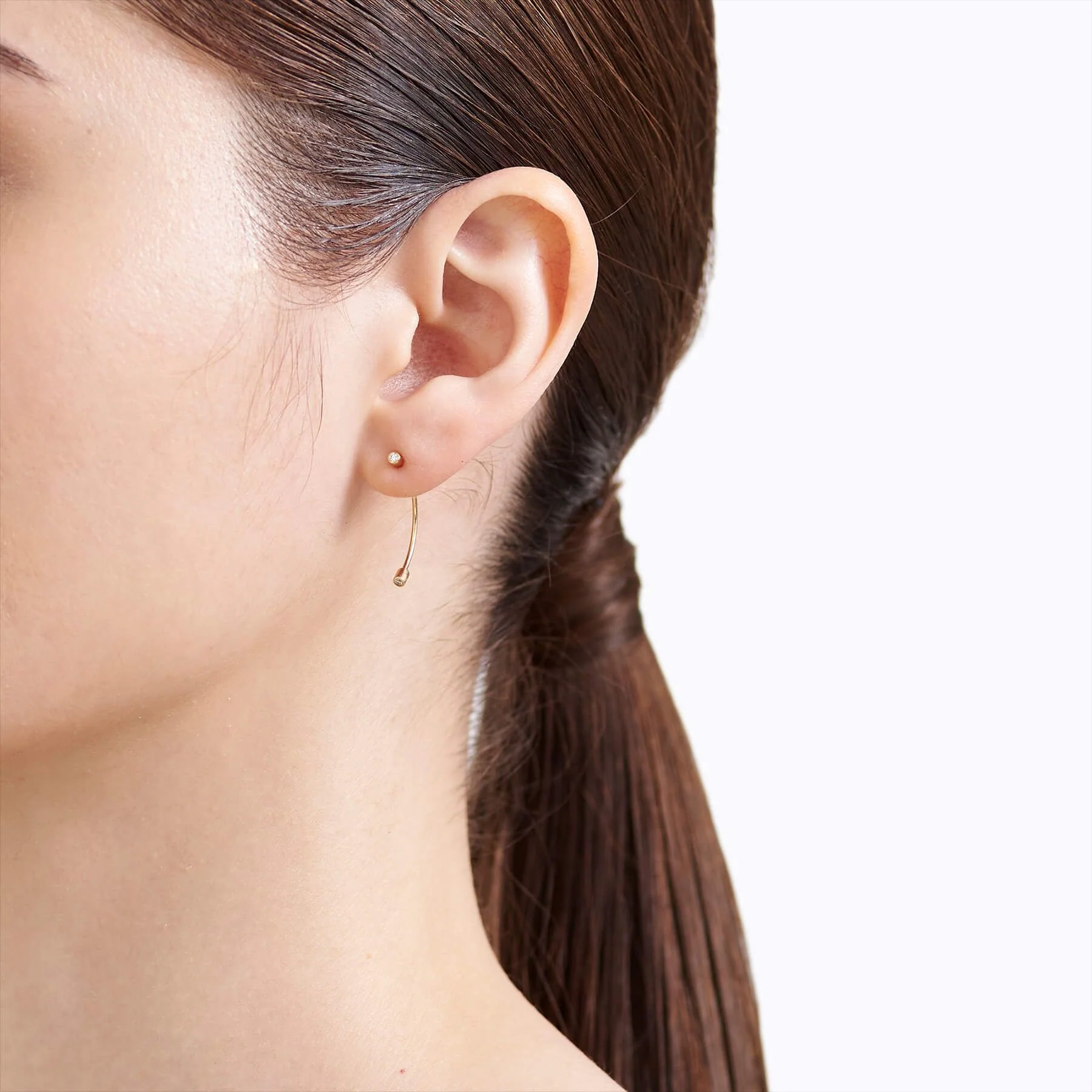 Shihara Diamond Twist Curl Earring 01 - Image 2