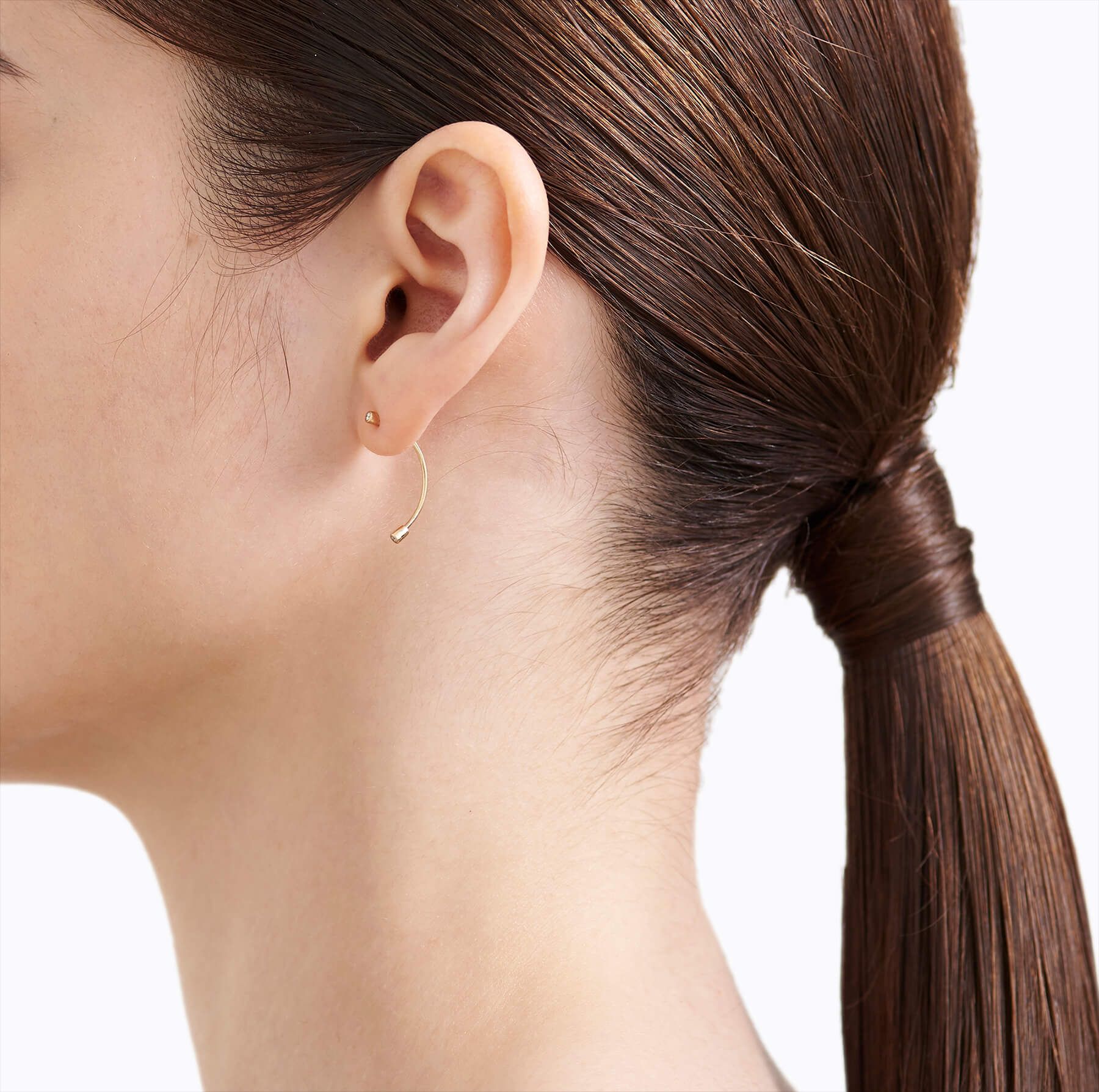 Shihara Diamond Twist Curl Earring 01 - Image 3