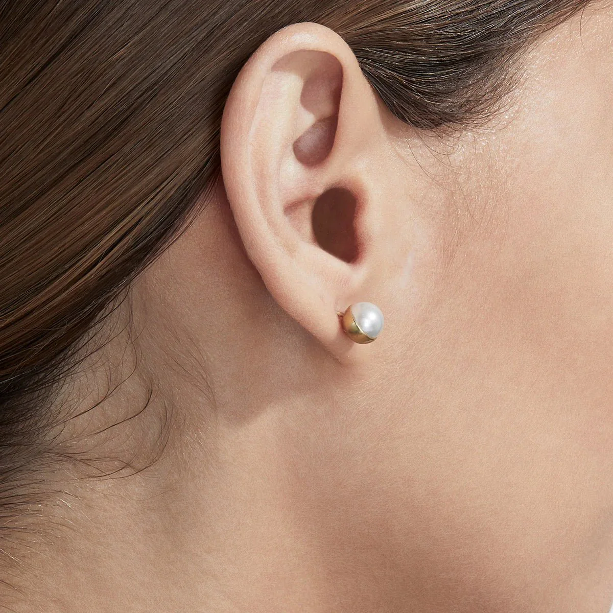 Shihara Half Pearl Earring 45° - Image 3