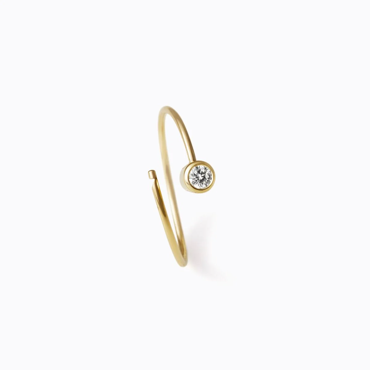 Shihara One-Stone Hoop Earring 02 - Image 3