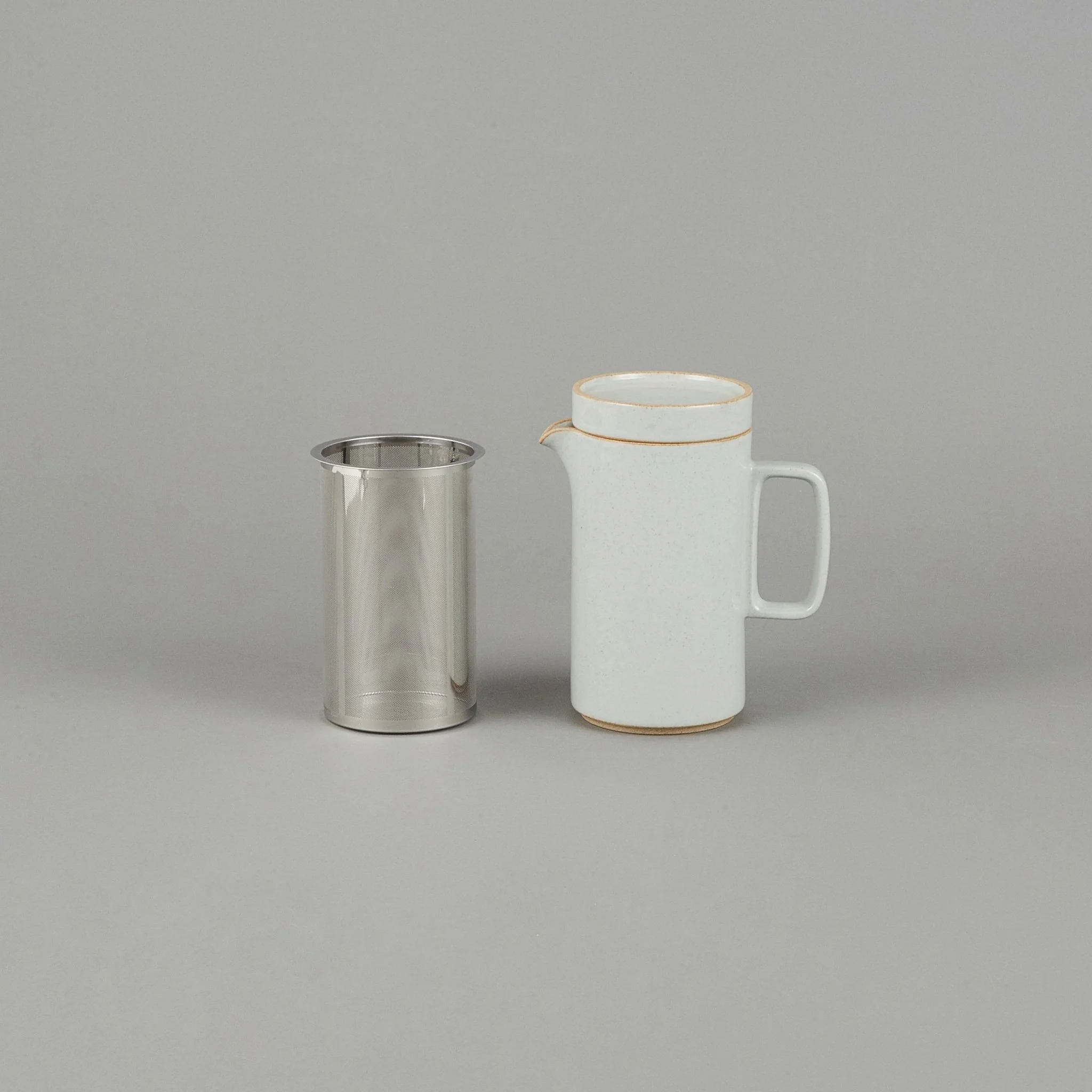 HPM037 - Teapot Tall with Stainless Strainer Gloss Gray ø 3.3/8" - Image 2