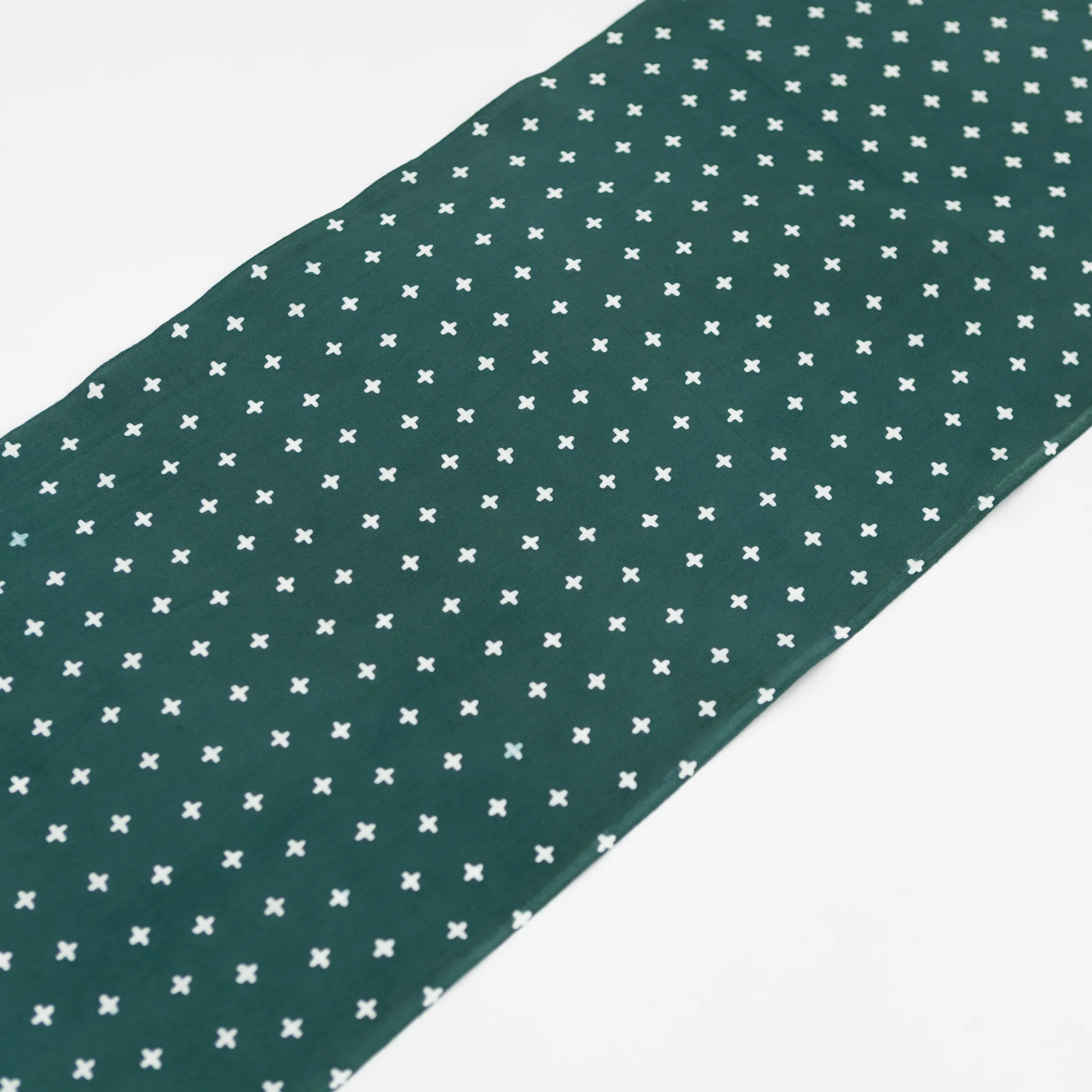 Tenugui - Dark Green Cross - Image 2