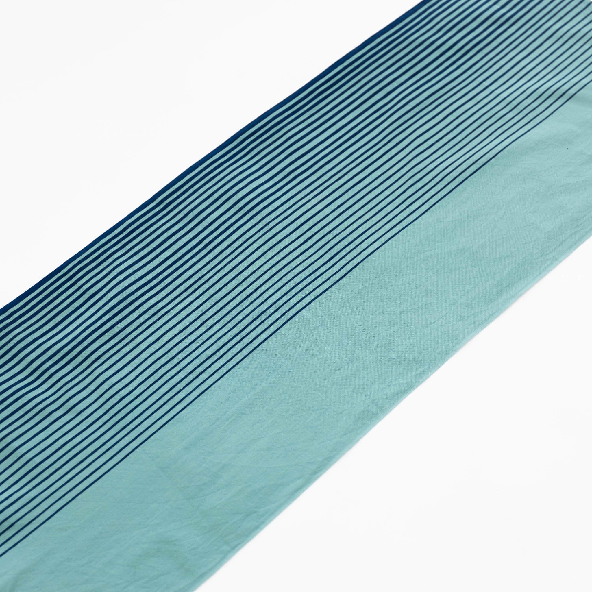 Tenugui - Turquoise Step Stripe - Image 2