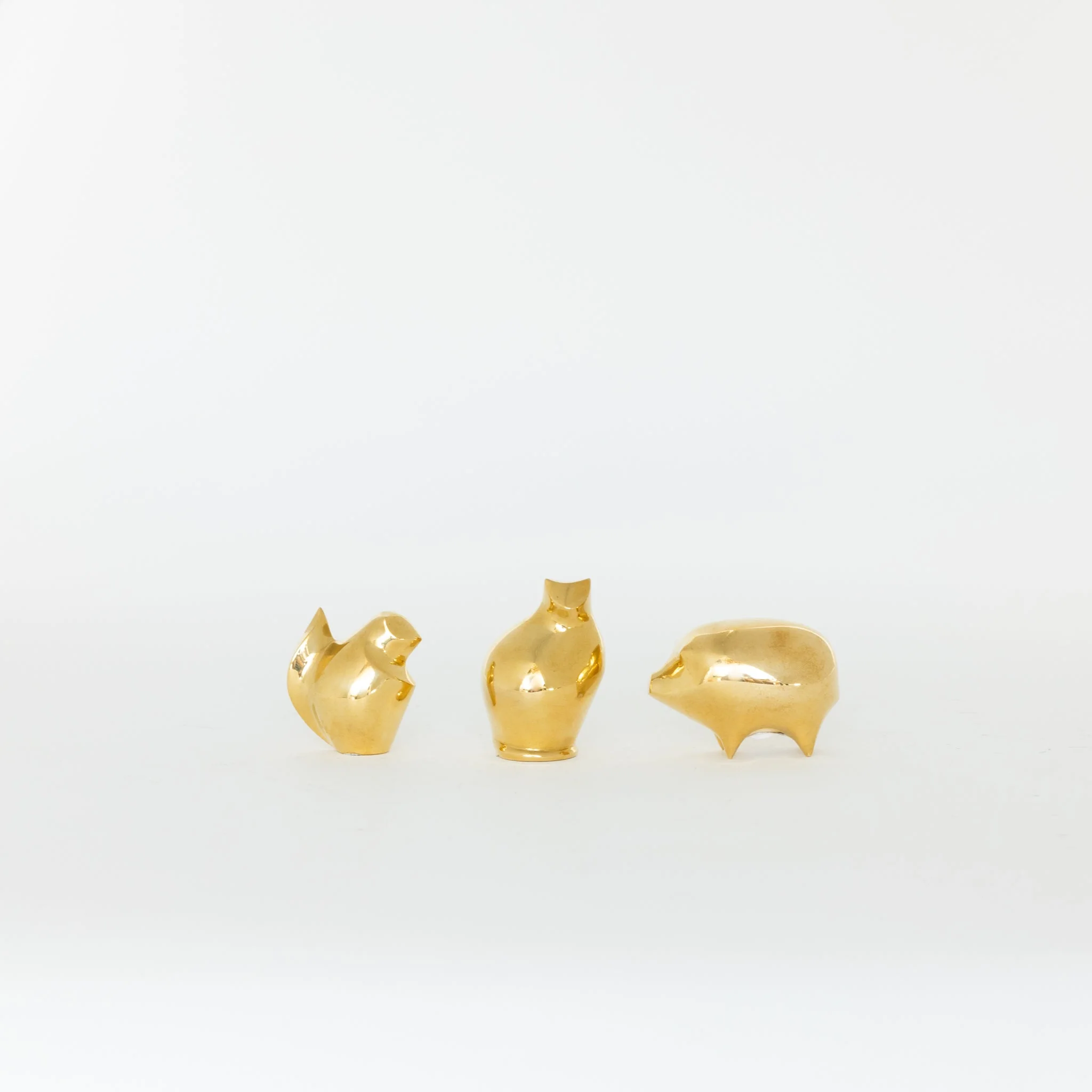 Nousaku Brass Animal Paperweights
