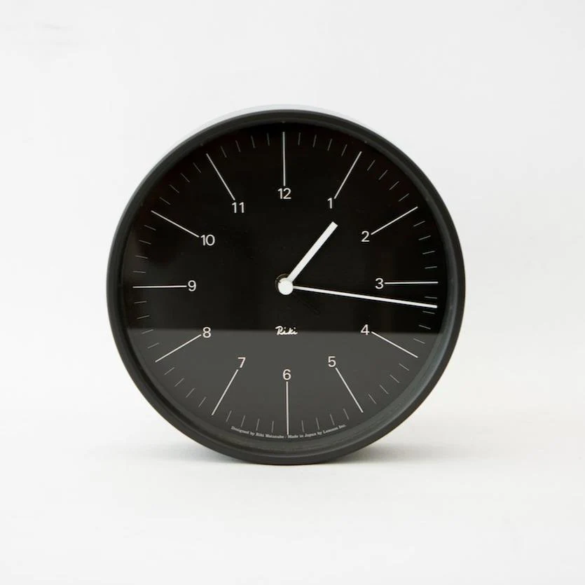 Riki Steel Clock Black WR17-10